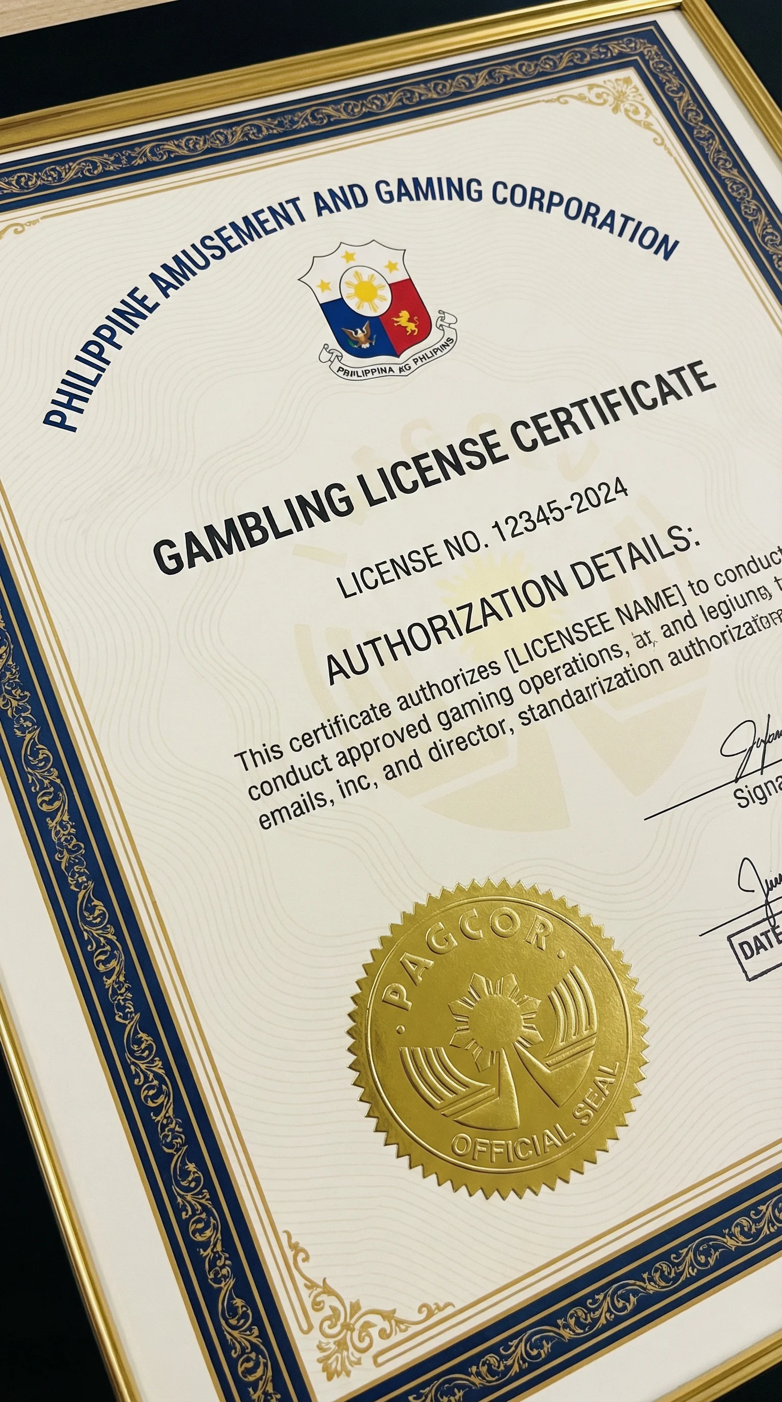 PAGCOR博彩牌照认证